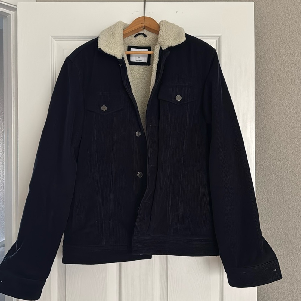 Old Navy Sherpa-Lined Corduroy Trucker Jacket Men’s Medium Tall NWOT
